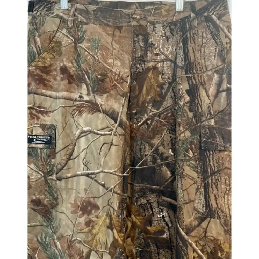 Realtree AP Camouflage Pants Mens XL Cargo Pocket Hunting Adjustable Waist‎